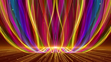 4K大气彩绸金色背景背景