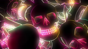 动感发光骷髅背景