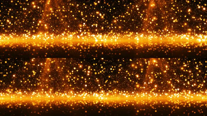 金色粒子海洋浪花翻滚背景