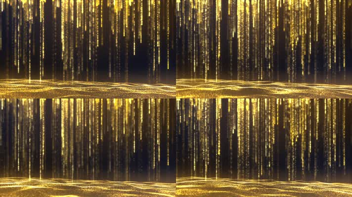 金色粒子光线背景视频