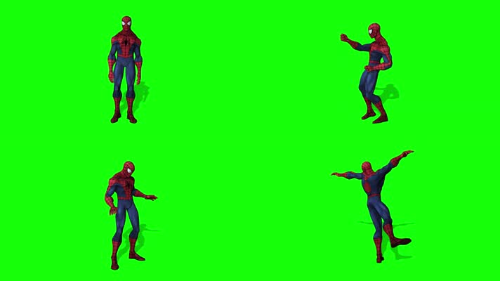 蜘蛛侠，包含战斗动作和跳舞