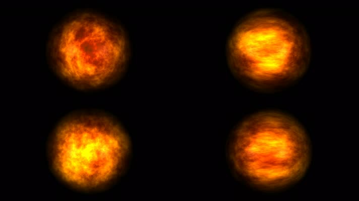 神秘红色行星自转轨道移动圆形包含火焰视频