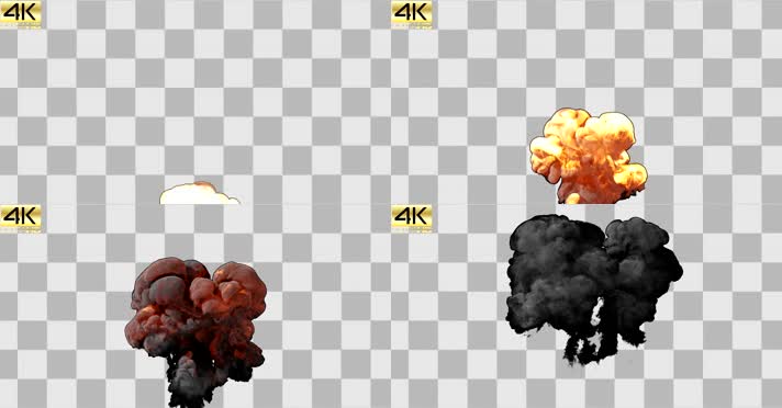 爆炸 蘑菇云 alpha透明通道  