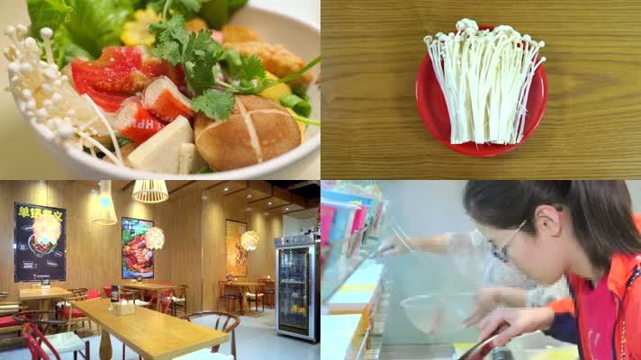 麻辣烫完整视频素材