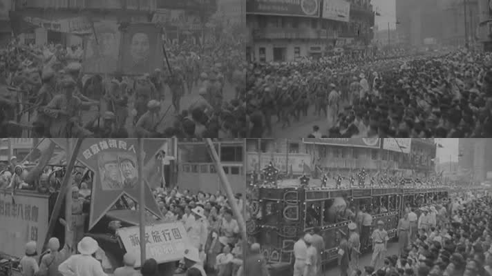 1949.5.27上海解放欢迎解放军入城
