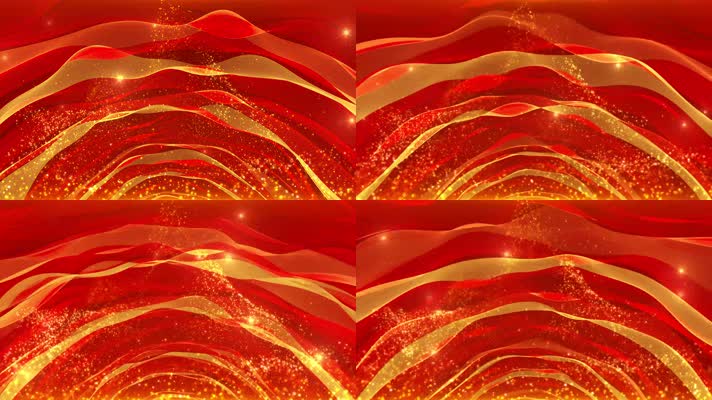 4K金色大气晚会颁奖典礼背景循环