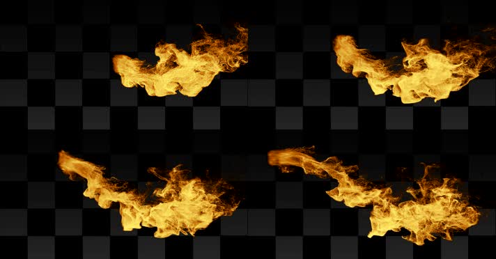 火焰特效带通道 alpha透明通道 