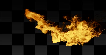 火焰特效带通道 alpha透明通道 