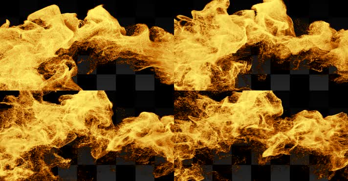 火焰特效带通道 alpha透明通道  