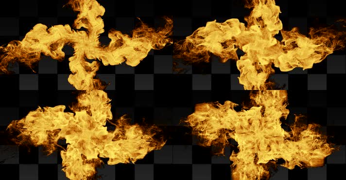 火焰特效带通道 alpha透明通道  