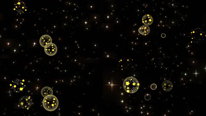 荧光气泡星光闪耀栏目包装素材