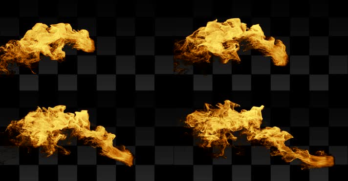 火焰特效带通道 alpha透明通道  