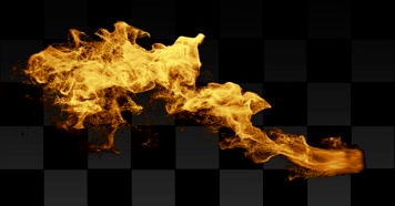 火焰特效带通道 alpha透明通道  