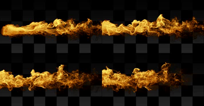 火焰特效带通道 alpha透明通道  