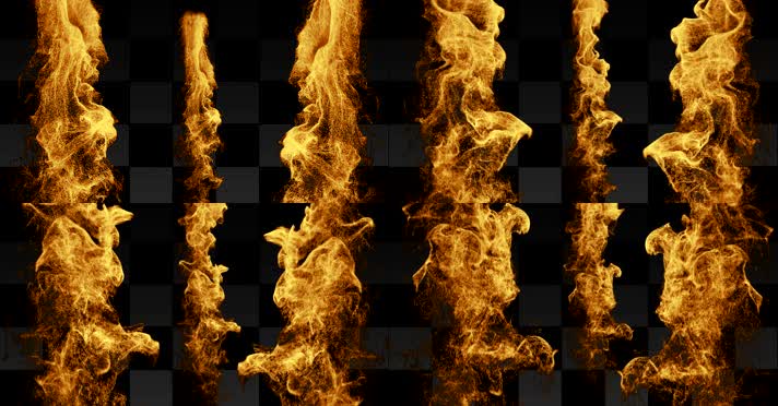 火焰特效带通道 alpha透明通道  