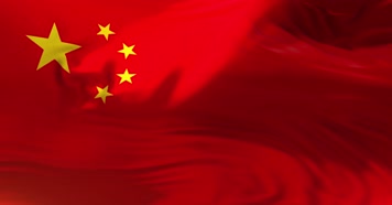 4K震撼五星红旗红绸背景