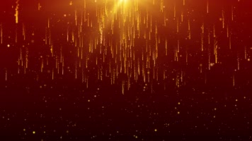 4K金色粒子晚会年会背景