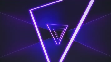 三角发光线条隧道穿梭