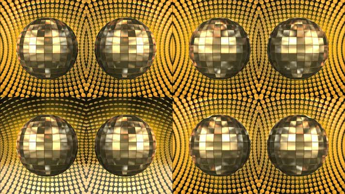 复古金色迪斯科灯球背景