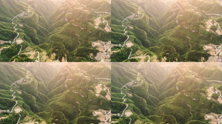 4k航拍恩施山丘悬崖大峡谷