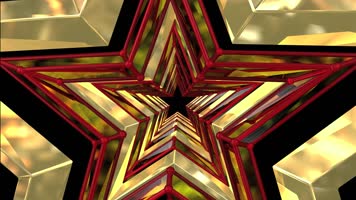 金色五角星隧道