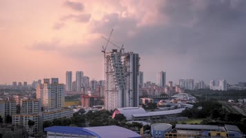 城市建设 延时素材 精致 大气干净 夜景