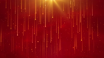 4K金色粒子线条背景