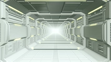 白色科技隧道穿梭