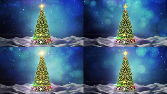 圣诞树舞台背景