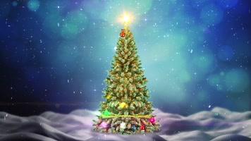 圣诞树舞台背景