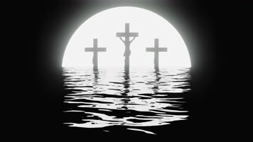 海面月光十字架