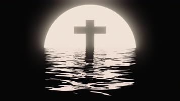 海面月光十字架