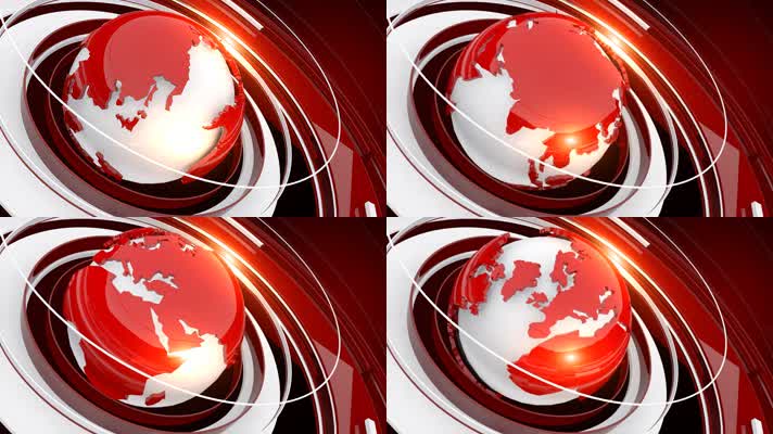 红色新闻地球背景