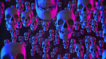 迪斯科彩色骷髅背景