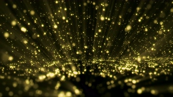 旋转上升的金色粒子