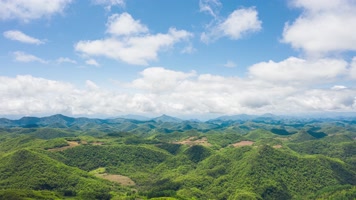 4k航拍山川大地蓝天白云延时