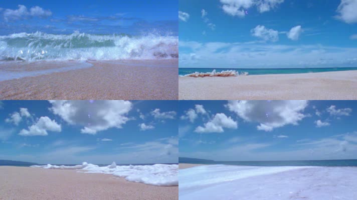 实拍四组海浪集合