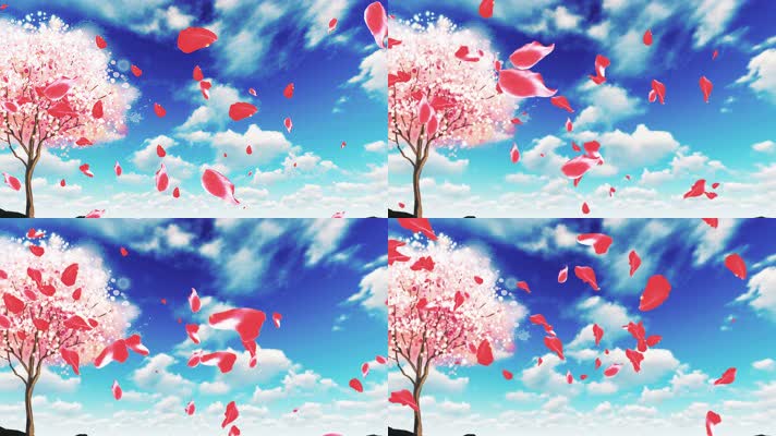 【4k】浪漫樱花树