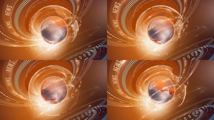 橙色地球新闻背景