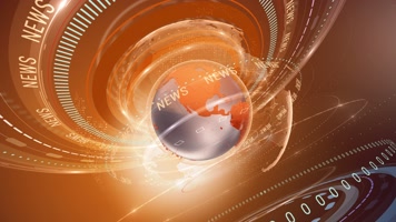 橙色地球新闻背景