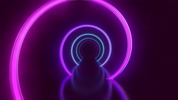 螺旋霓虹时尚隧道