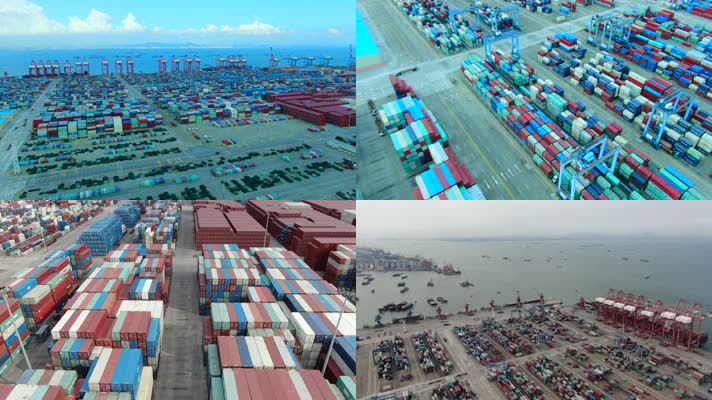 大型港口多角度
