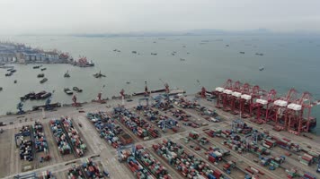 大型港口多角度