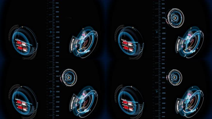 4K钢铁侠三维科技面板，抖音微视视频特效