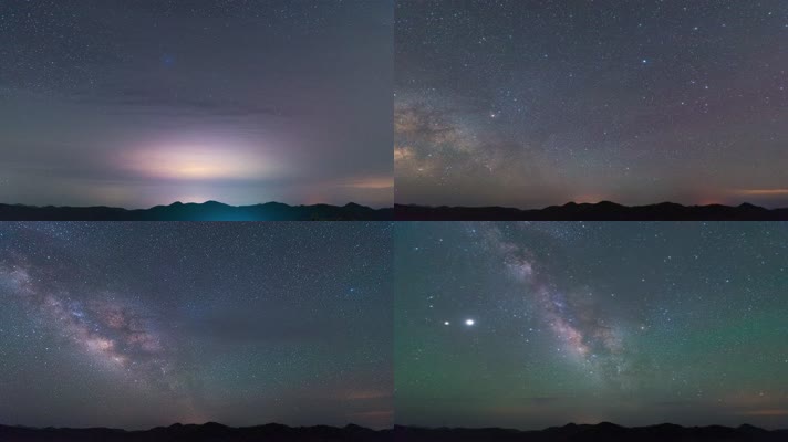4k高山星空银河延时
