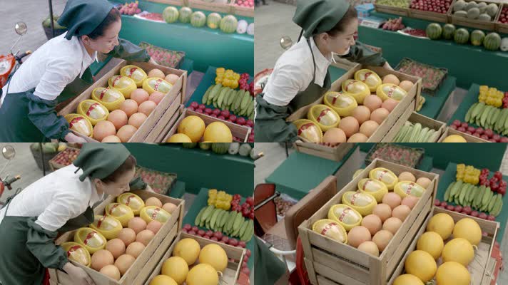 超市 购物 水果 蔬菜 开心 货架 批发 零售 