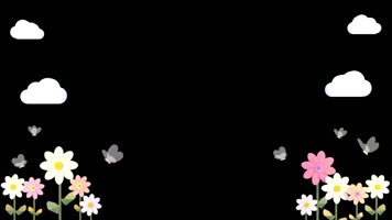 花朵卡通动画边框卡通3d动画 花朵卡通动画边框卡通3d动画