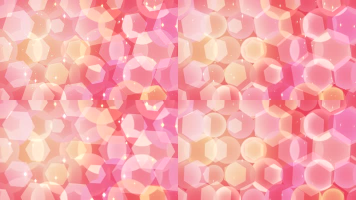 唯美梦幻六边形光斑穿梭