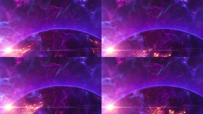 紫色科技地球新闻背景