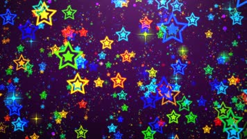 星光闪耀唯美梦幻光斑穿梭